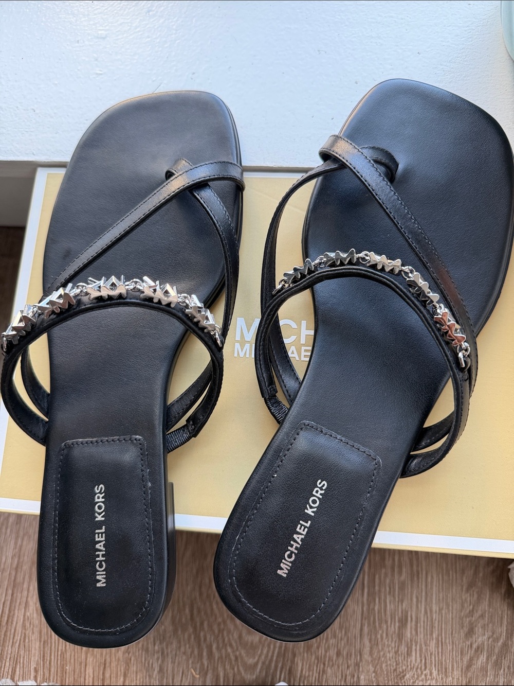 MICHAEL Michael Kors Dina Flat Sandals, Size 8.5